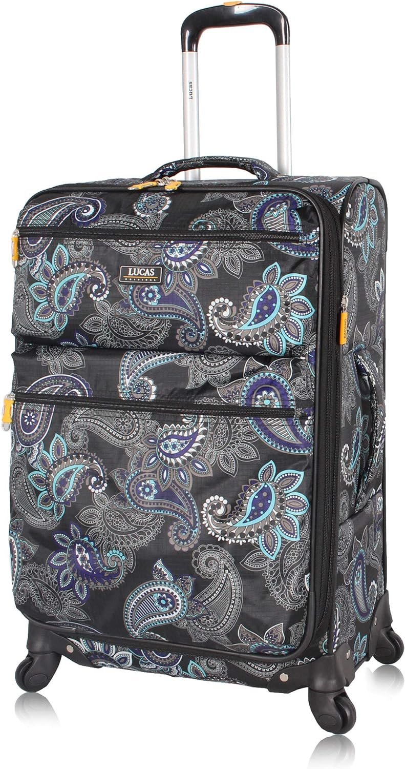 Designer Luggage - Expandable 28 Inch Softside Bag with Pattern